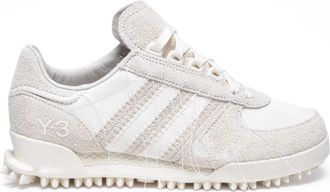 Yohji Yamamoto Beige Leather Low-Top Sneakers