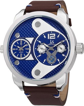 Joshua & Sons Mens Leather Watch
