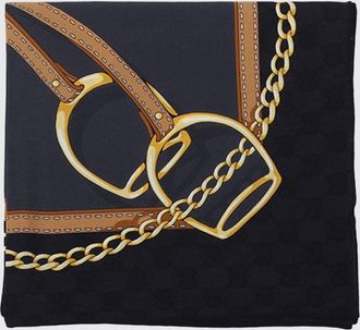 Gucci Foulard in pura seta con stampa grafica multicolore