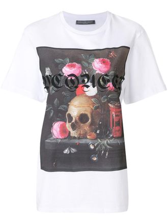 Alexander McQueen Still Life T-shirt - women - Cotton - 34 - White
