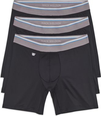 Mack Weldon 3-Pack Endurance FX Boxer Briefs in True Black at Nordstrom, Size X-Large