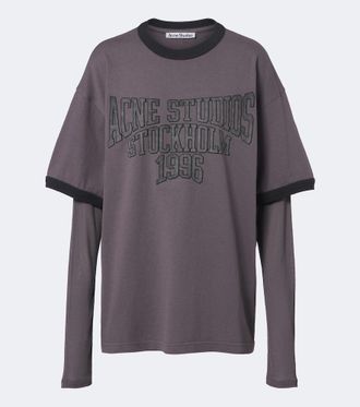 Acne Studios Camiseta de jersey de algod&oacute;n estampada