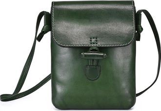 OLD TREND Ixia Genuine Leather Minimal Everyday Crossbody in Green at Nordstrom