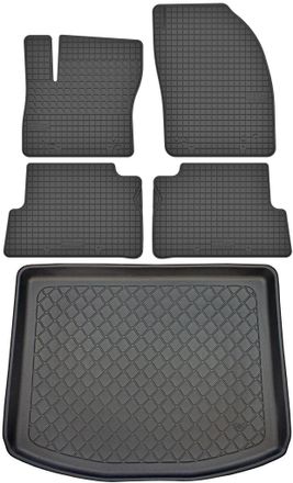 OEM Juego De Alfombrillas De Goma Para Coche Y Alfombrilla Para Maletero Para Ford Kuga Ii Suv (febrero De 2013 A Marzo De 2020)