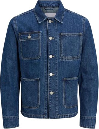 Jack & Jones Blauwe Denim Jack met Lange Mouwen - Heren - Spijkerjassen - Blauw - S - Denim - Jassen