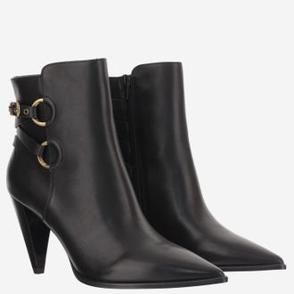 Pinko Womens Leather Ankle Boots Vane Black Upper: Cow