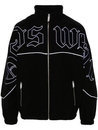 GCDS embroidered-logo jacket - men - Polyester - S - Black