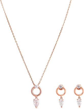 Swarovski Mesmera Pear Cut Necklace and Earrings Set