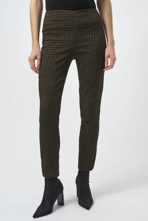 Joseph Ribkoff Geometric Print Pull On Pants In Black/bronze