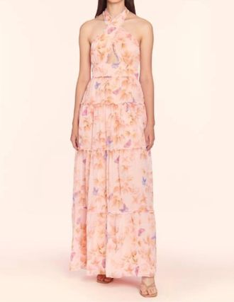 Amanda Uprichard Flutter Maxi Dress In Multi