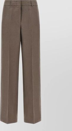 PESERICO linen wide-leg trousers