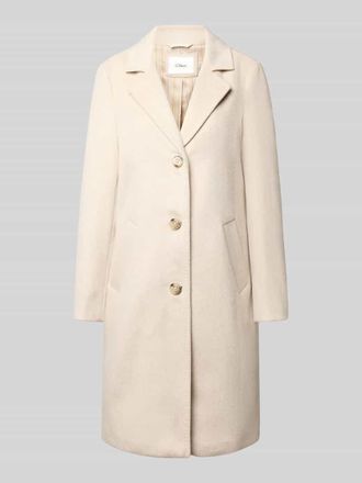 s.Oliver Red Label Regular Fit Mantel mit Woll-Anteil in Beige Melange, Gr&ouml;&szlig;e 38