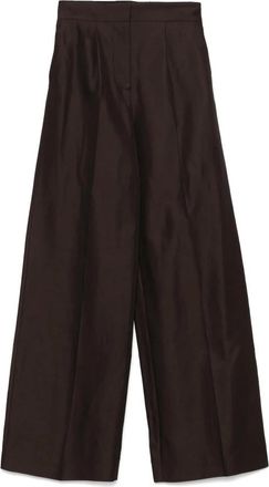 Joseph Casual Zijde Katoen Bruine Broek - Dames - Straight fit broeken - Bruin - M - Katoen - Broeken