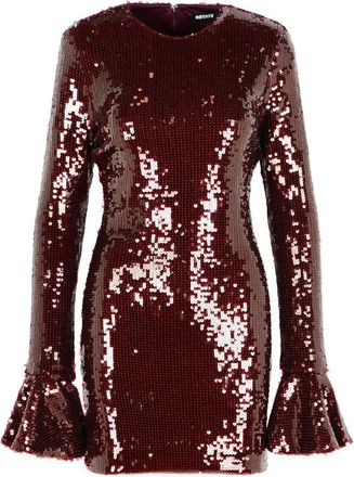 Rotate Rositana Burgundy Polyester Dress