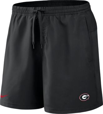 Nike Georgia Primetime Primary Logo Nike Mens Dri-FIT College Form Shorts in Black | 045T00AGBN-8DV