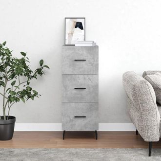vidaXL Credenza Grigio Cemento 34,5x34x90 cm in Legno Multistrato - Vidaxl