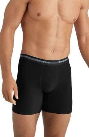 Tommy John 3-Pack Comfort Micro 6-Inch Boxer Briefs in Black/black/haute Red at Nordstrom, Size Xx-Large