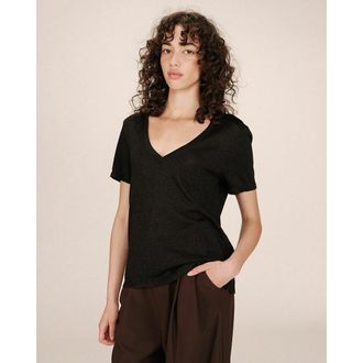 Grace & Mila T-shirt met V-hals en pailletten STARDUST