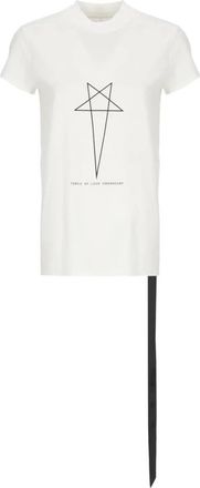 Rick Owens Small Level T-Shirt - Dames - T-shirts - Wit - M - Katoen - Tops