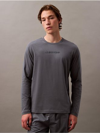 Calvin Klein Mens Calvin Klein Logo Sleep Tee - Grey - XL