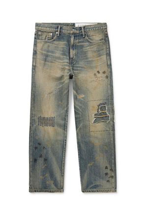 Neighborhood Savage Straight-Leg Distressed Selvedge Jeans