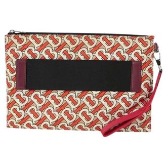 Burberry Pre-owned Clutches, female, Multicolor, Size: ONE SIZE Pre-owned Monogram Strap Clutch