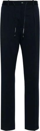 Circolo 1901 Broeken, Heren, Blauw, S, Katoen, Broek met trekkoord en plooien