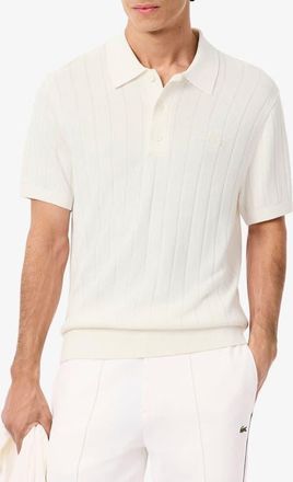 Lacoste Classic Fit Rib Polo in Flour at Nordstrom, Size 9