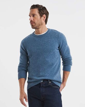 Jacamo Lambswool Crew Neck Knitted Jumper