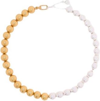 Maje Two-tone pearl necklace in Gold Silver at Nordstrom