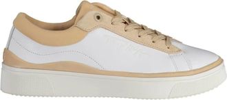 Tommy Hilfiger Sportieve Veterschoenen met Logodetail - Dames - Sneakers - Wit - 41 EU - Polyester - Schoenen