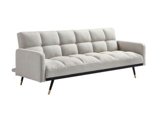 Vente-Unique Sof&aacute; cama de 3 plazas de tela beige - ROREMA