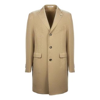 Tagliatore Enkelrijige Jas - Heren - Mantel - Beige - 2XL - Wol - Jassen