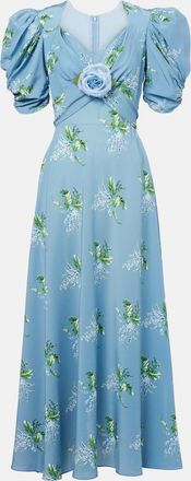 Rodarte Abito in seta con stampa floreale