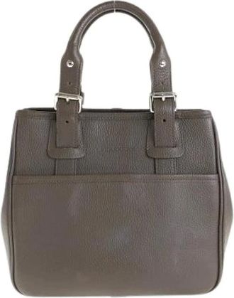Burberry Pre-owned Handbags, female, Brown, Size: ONE SIZE Pre-owned Leather Handbag