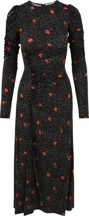 Mar De Margaritas Midi jurk met zijplooien en kleine knoopjes - Dames - Casual kleedjes - Veelkleurig - S - Kleedjes