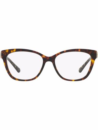 Coach tortoiseshell square glasses - women - Acetate - 54 - Green