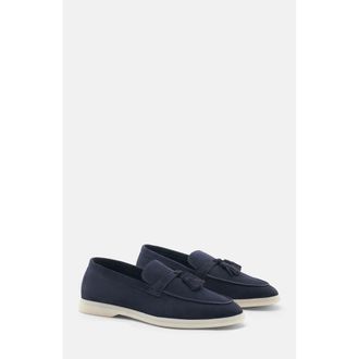 Scarosso Leandra Loafers in Blue - Suede at Nordstrom, Size 37.5