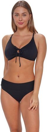 Sunsets Kauai Keyhole Bikini Swimsuit Top - D Cup in Black Seagrass Texture at Nordstrom, Size 36