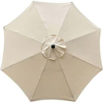 OEM Funda De Repuesto Para Sombrilla De 8 Varillas Y 3 M. Tejido De Repuesto Impermeable Y Resistente A Los Rayos Uv - Beige