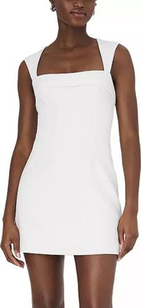 French Connection Whisper Ruth Square Neck Dress In Summer White