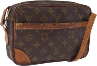 Louis Vuitton Pre-owned Monogram Canvas Shoulder Bag - Dames - Vintage Schoudertas - Bruin - ONE Size - Leer - Vintage