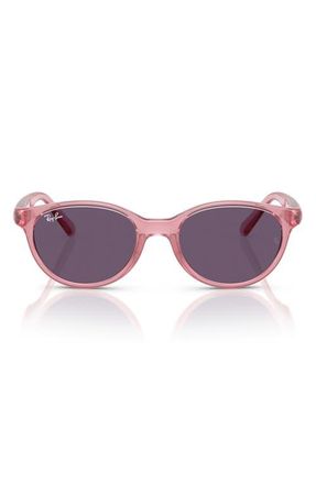 Ray-Ban Kids 47mm Oval Sunglasses in Trans Pink at Nordstrom