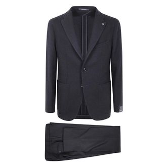 Tagliatore Single-Breasted Blazer - Heren - Pakken - Zwart - Maat: XL Wol