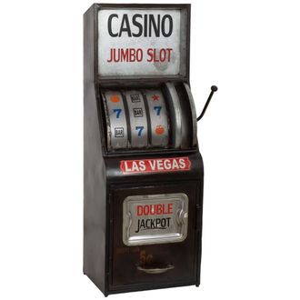 Wanderlust Deco Armario botellero negro casino 66x46x155h cm