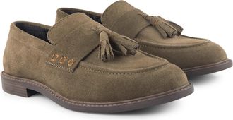 Silver Street London Mens Charleston Suede Leather Slip on Formal Casual Loafer Tassel Summer Loafer (Butter Brown, UK Footwear Size System, Adult, Men, Numeric, Medium, 1