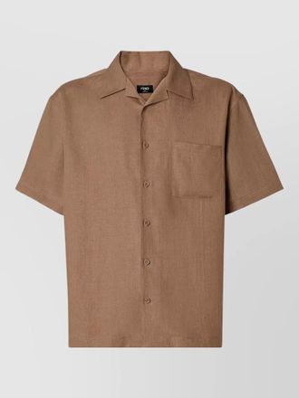 Fendi bowling collar short sleeve pocket shirt