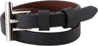 Alexander McQueen Alexander McQueen, Bracelets, male, Black, Size: ONE SIZE Black Leather Cross-Bar Bracelet