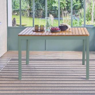 Sweeek 6-seater Acacia Wood Garden Table in Khaki