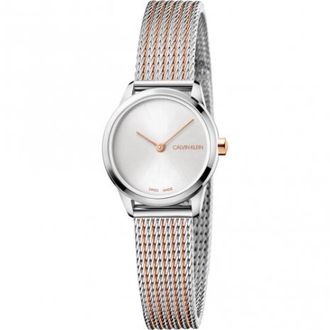 Calvin Klein Two-Tone Rose Horloge - Dames - Horloges - Grijs - ONE Size - Accessoires